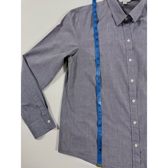 L.L.Bean Signature Women’s Classic Chambray Button Down Blouse 100% Cotton 14 - Picture 11 of 12